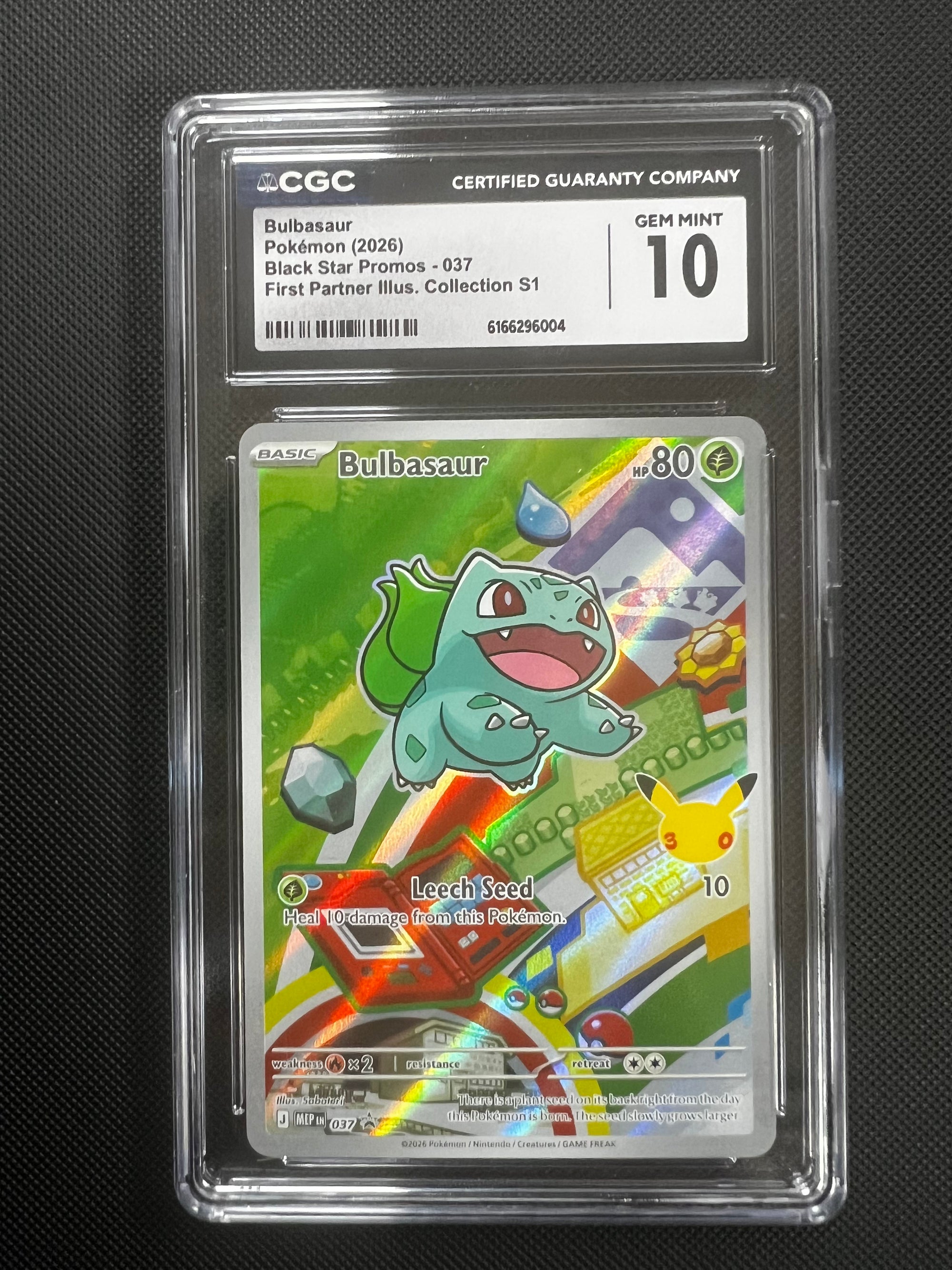 Bulbasaur First Partner Illus. Collection S1 2026 Black Star Promos PSA 10