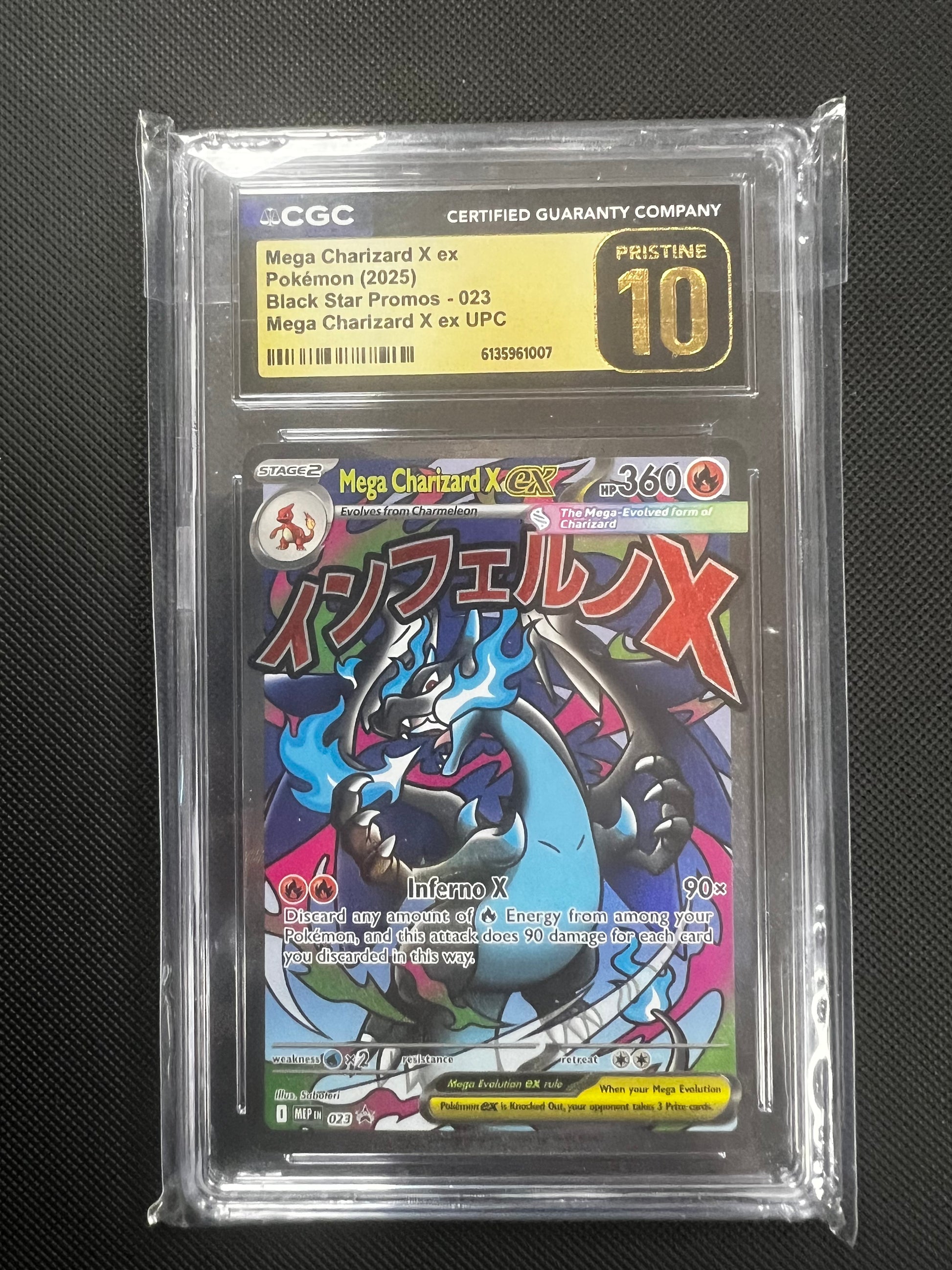 Mega Charizard X ex Mega Charizard X ex UPC 2025 Black Star Promos PSA Pristine 10