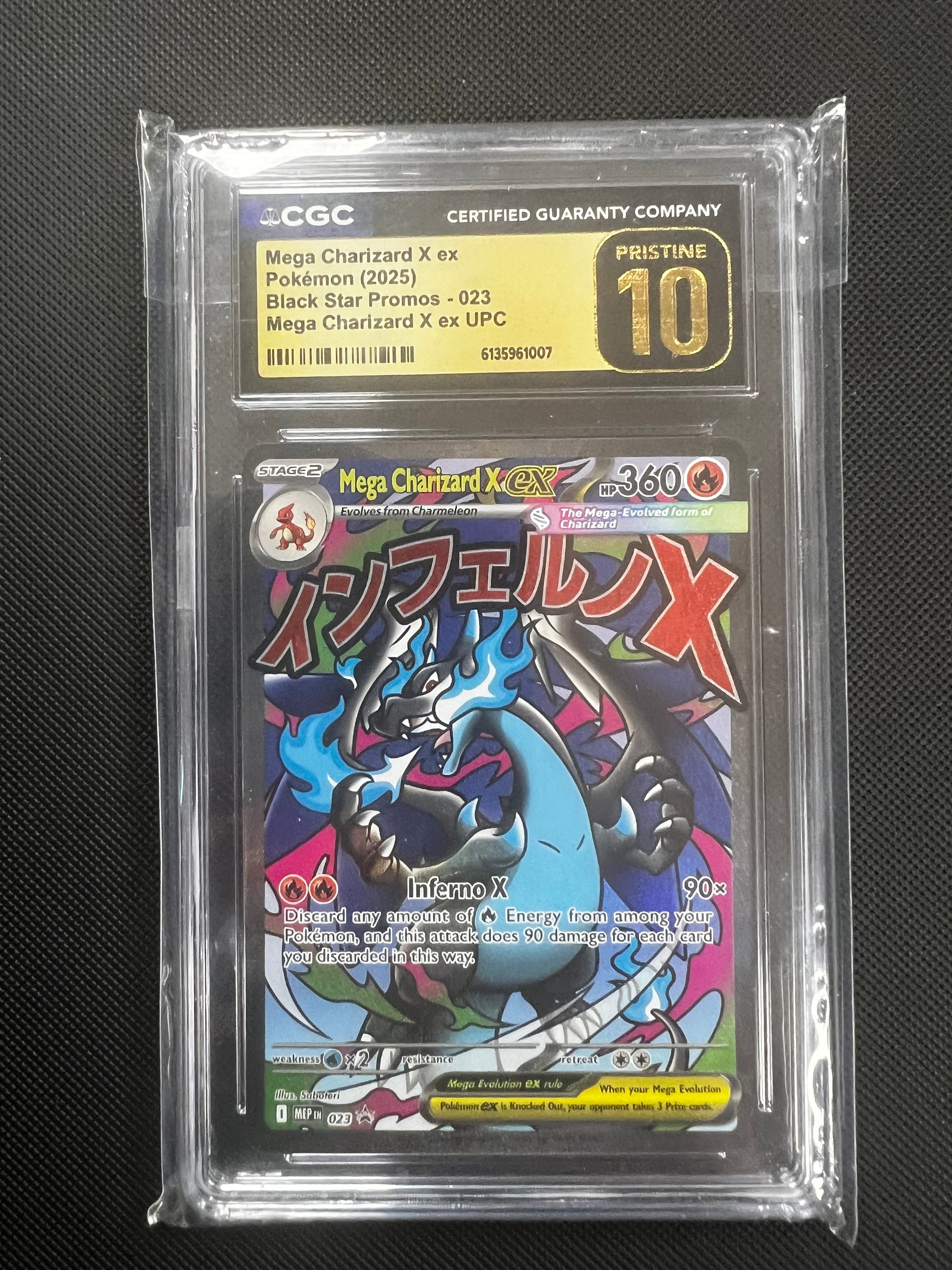 Mega Charizard X ex Mega Charizard X ex UPC 2025 Black Star Promos PSA Pristine 10