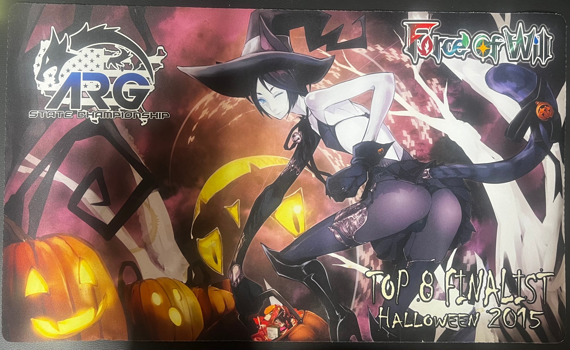 Force of Will TCG - ARG State Championship Top 8 Finalist Halloween 2015 playmat (Used)