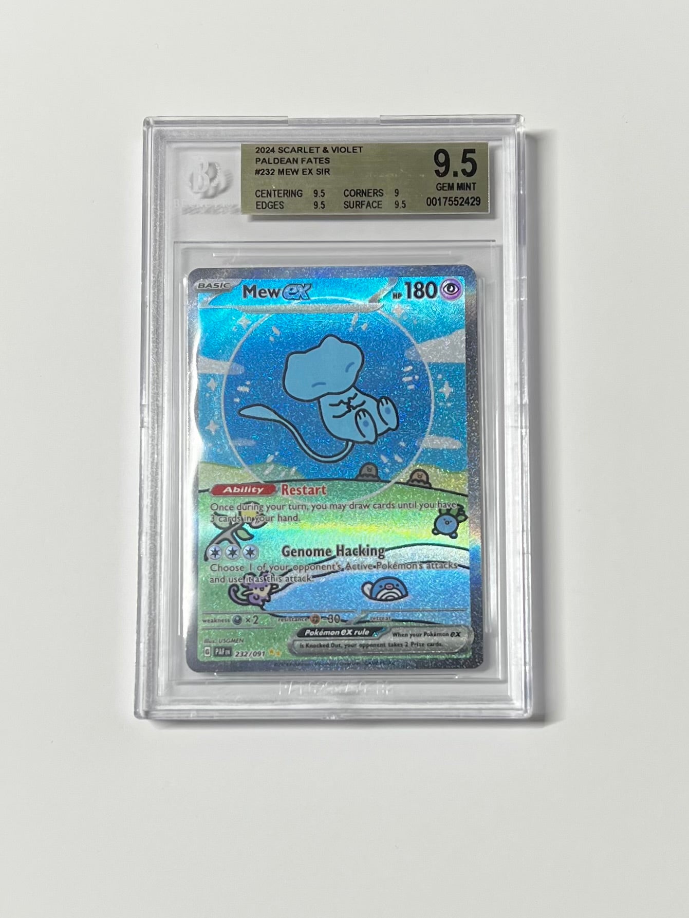 Mew EX 2024 Scarlet and Violet Paldean Fates BGS 9.5