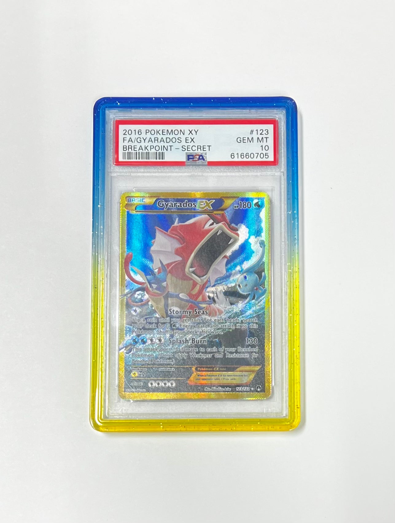 FA/GYARADOS EX BREAKPOINT-SECRET 2016 POKEMON XY BREAKPOINT PSA GEM MT 10