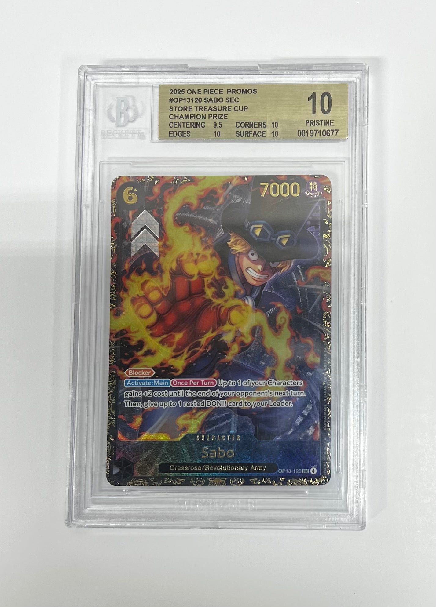 Sabo Champion Prize 2025 Store Treasure Cup BGS Pristine 10