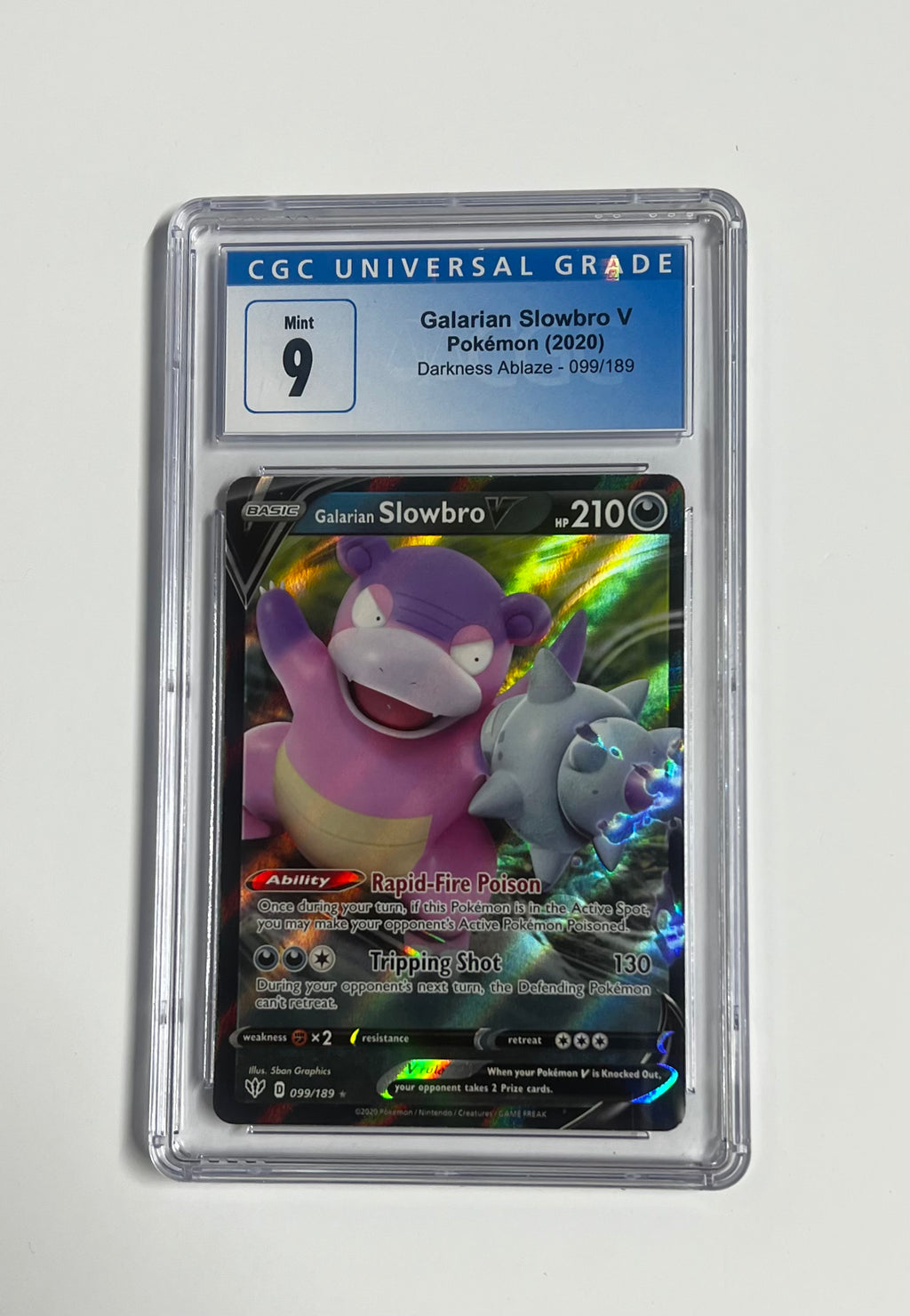 Galarian Slowbro V 2020 Darkness Ablaze CGC 9