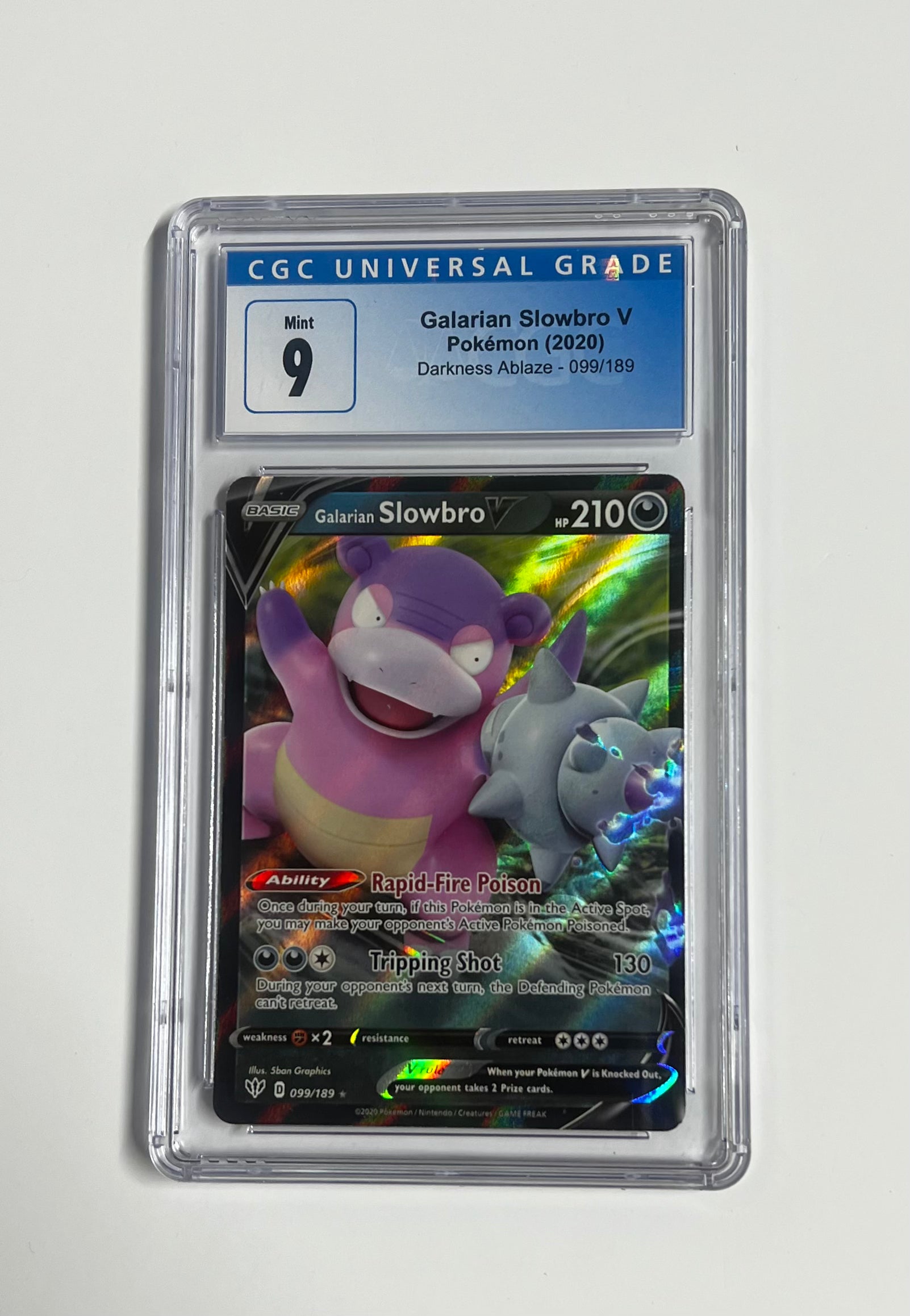 Galarian Slowbro V 2020 Darkness Ablaze CGC 9