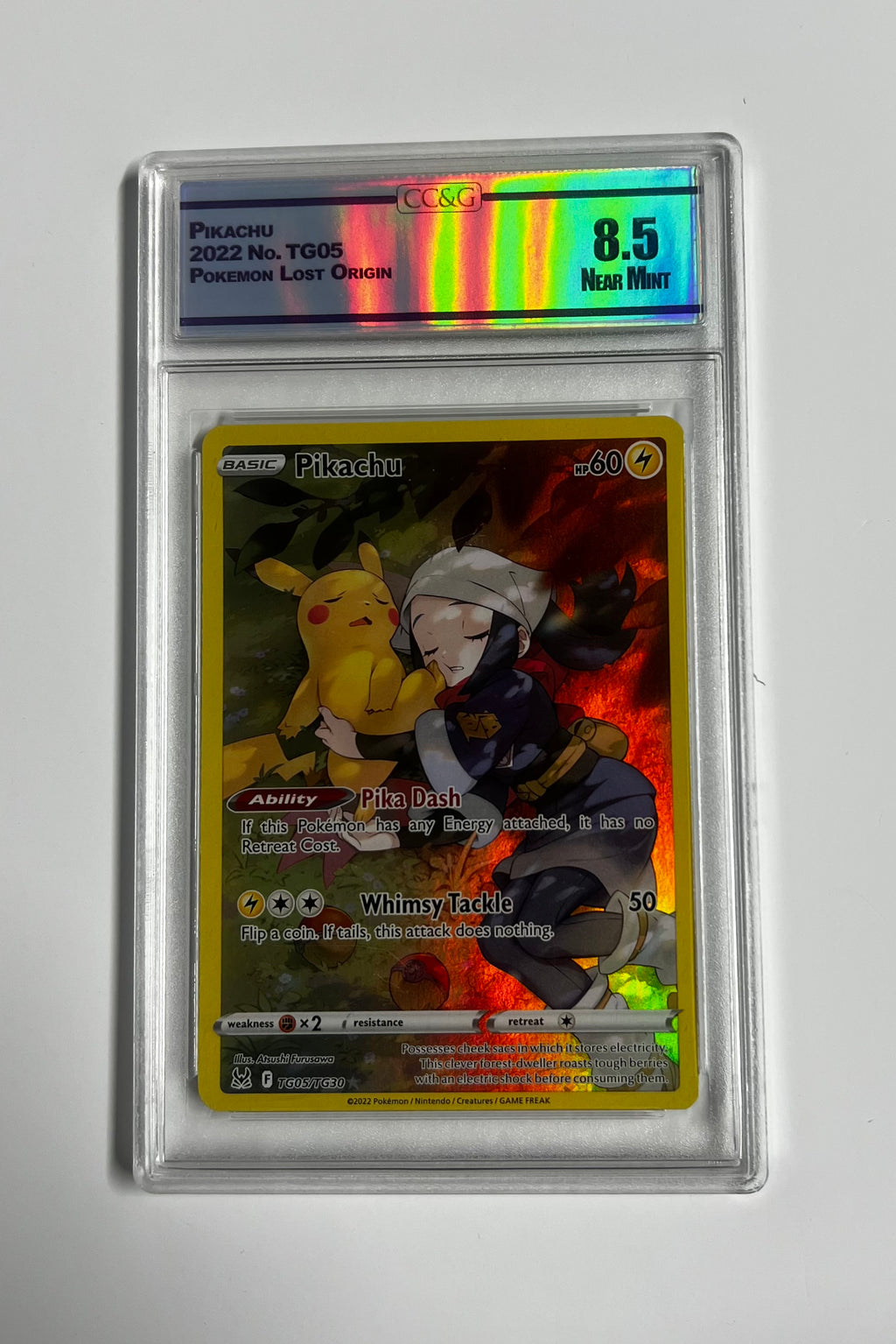 CC&G Pikachu 2022 No. TG05 Pokemon Lost Origin NEAR MINT 8.5