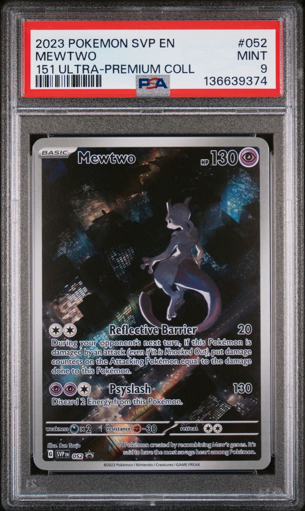 MEWTWO 151 ULTRA-PREMIUM COLL 2023 POKEMON SVP EN-SV BLACK STAR PROMO PSA MINT 9