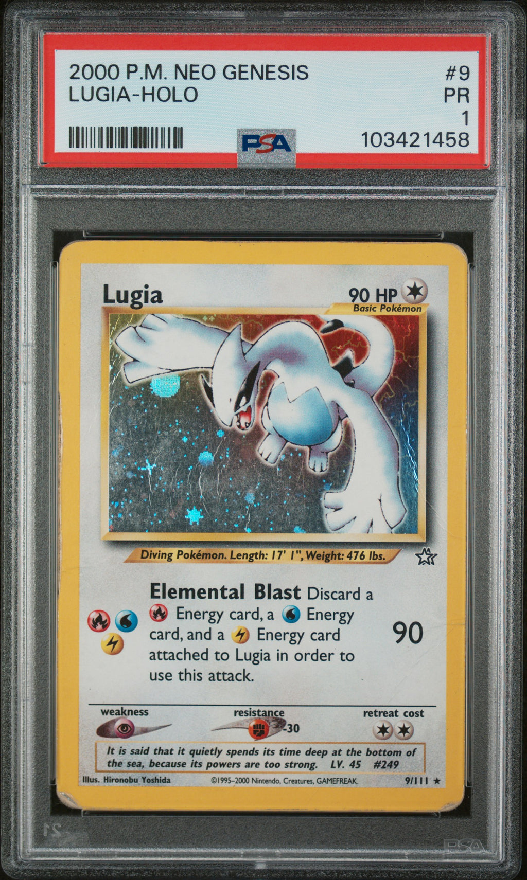Lugia-Holo Pokemon Neo Genesis 9 NM PSA 1
