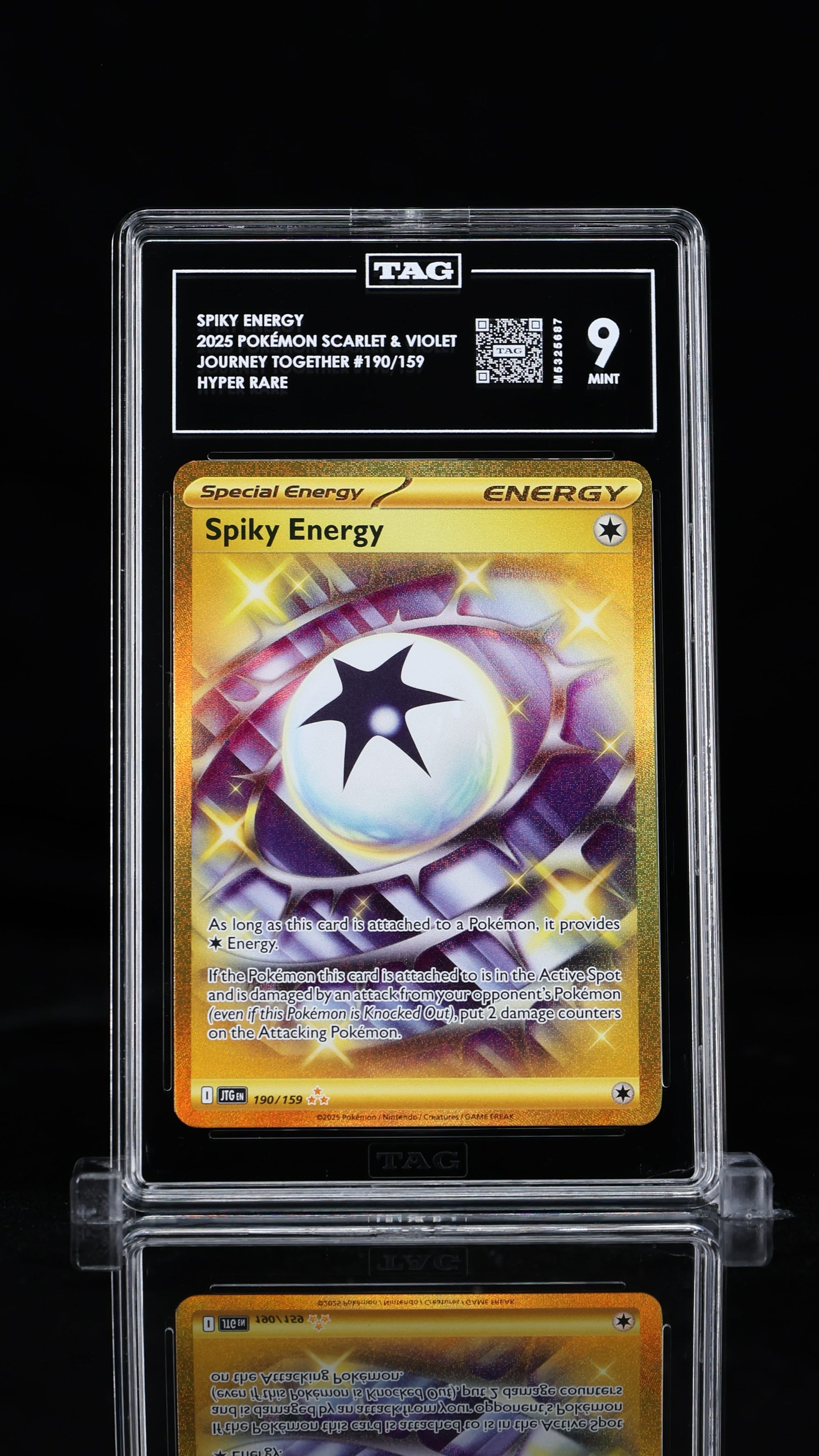 Spiky Energy Hyper Rare 2025 Pokémon Scarlet & Violet TAG 9 MINT