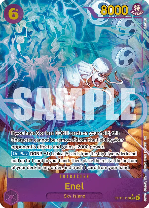Enel Alternate Art Adventure on Kami's Island 118 NM (Back)