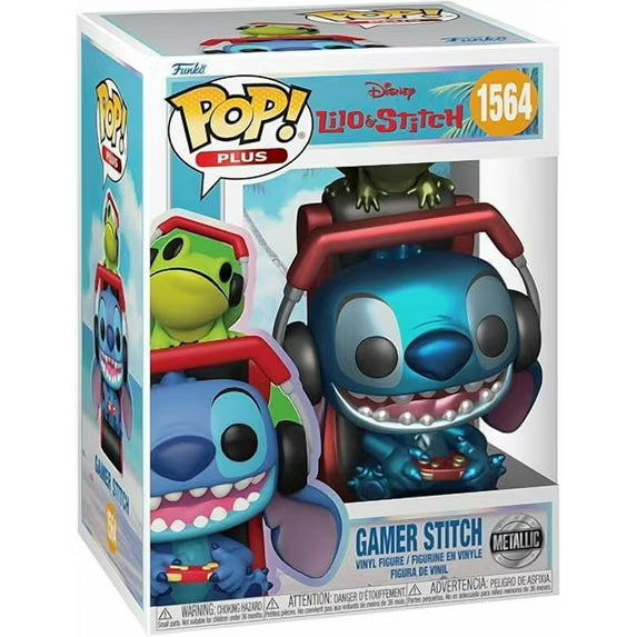 POP! Plus Gamer Stitch and his frog friend