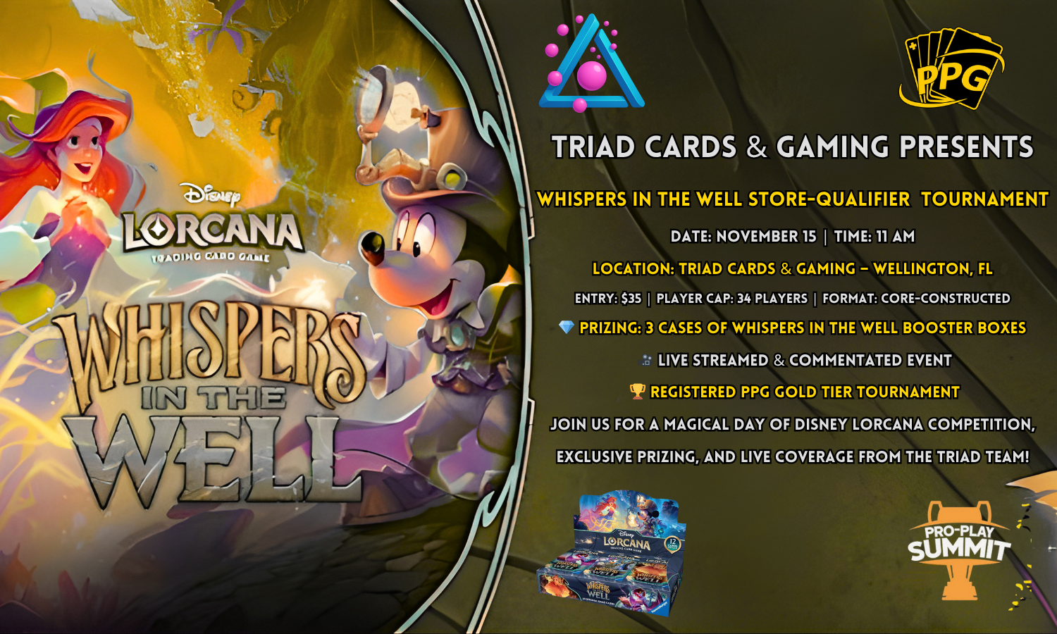 WHISPERS IN THE WELL Store-Qualifier  TOURNAMENT
