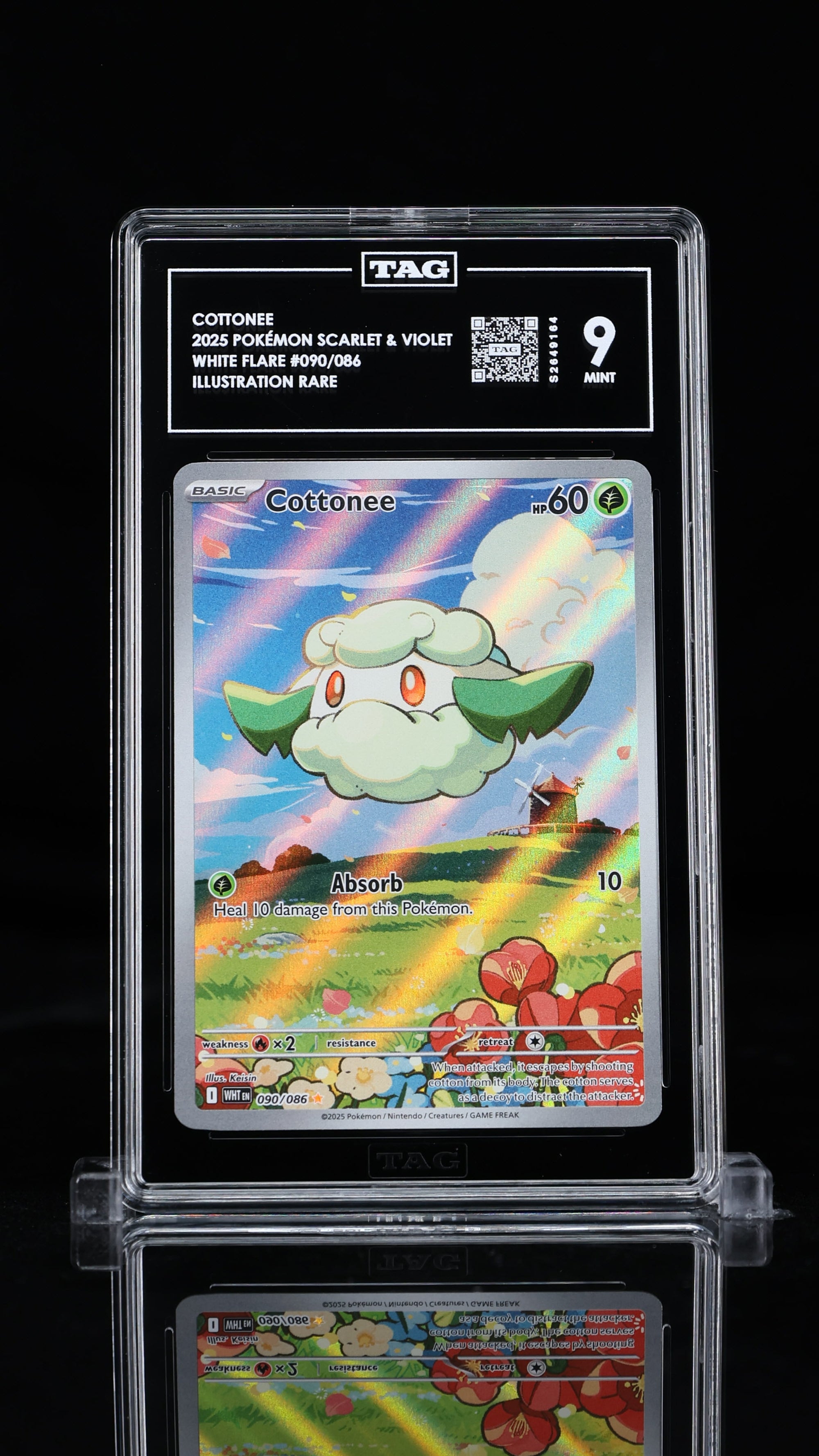 Cottonee Illustration Rare 2025 Pokémon Scarlet & Violet TAG 9 MINT