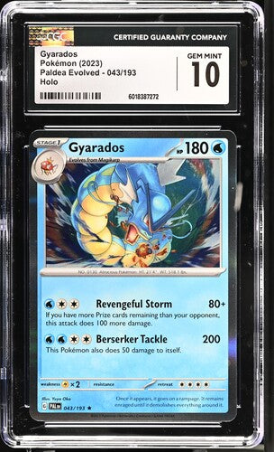 Gyarados #043/193 Holo 2023 Paldea Evolved CGC Gem Mint 10