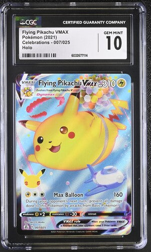 Flying Pikachu VMAX holo 2021 Celebrations CGC 10