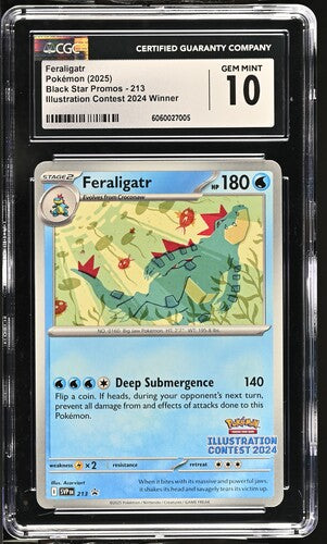 Feraligatr Illustration Contest 2024 2024 Black Star Promos CGC 10