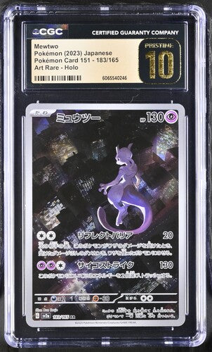 Mewtwo #183 Art Rare - Holo 2023 Pokemon Card 151 CGC Pristine 10