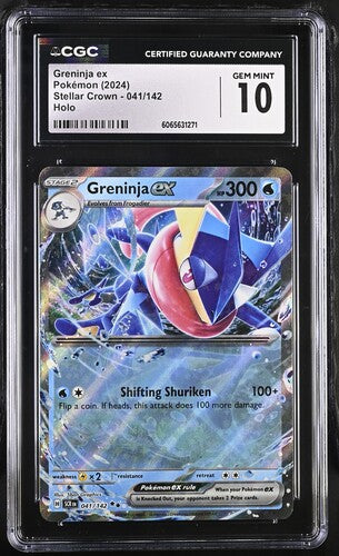 Greninja ex #041 holo 2024 Stellar Crown CGC 10