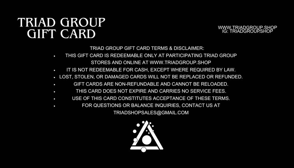 TRIAD GROUP GIFT CARD