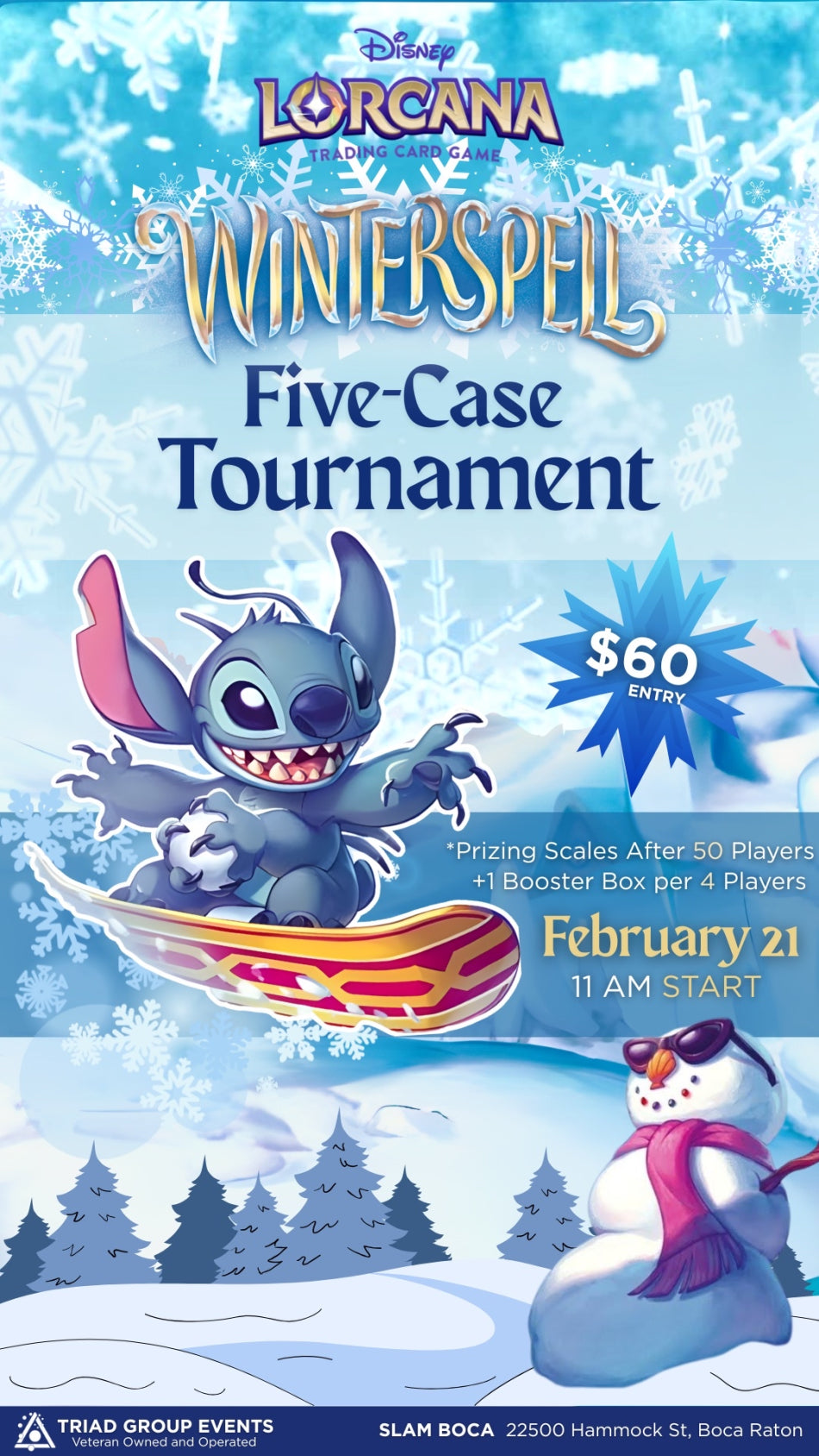 Disney Lorcana: Winterspell Five-Case Tournament