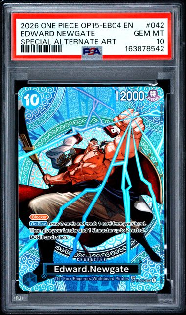 Edward Newgate - OP15-EB04 #042 Special, Alternate Art 2026 Adventure on Kami's Island PSA 10