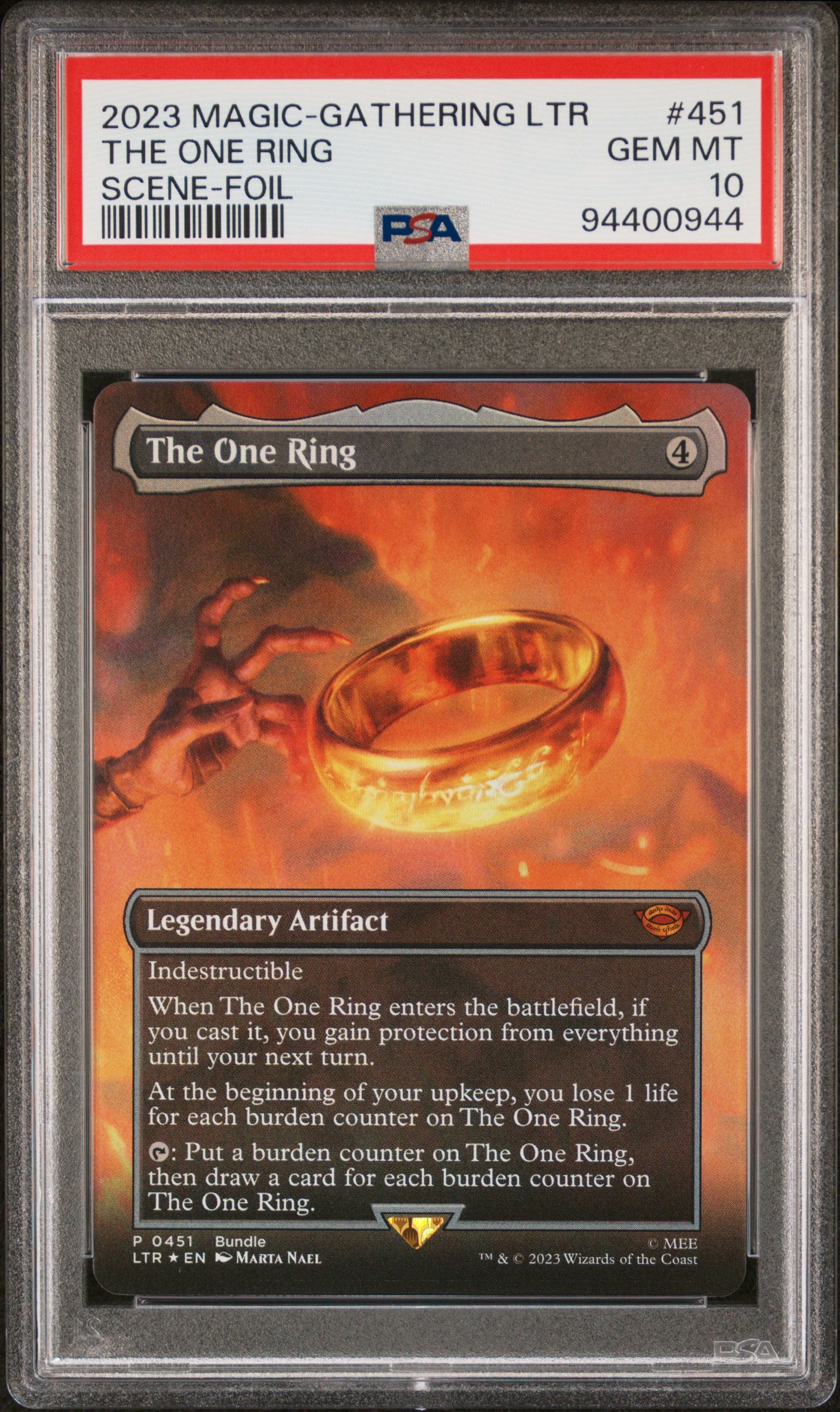The One Ring Scene-Foil MTG The Lord Of The Rings PSA 10