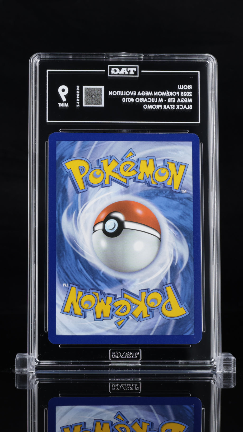 Riolu Holo 2025 Pokémon Mega Evolution Black Star Promos TAG 9 MINT