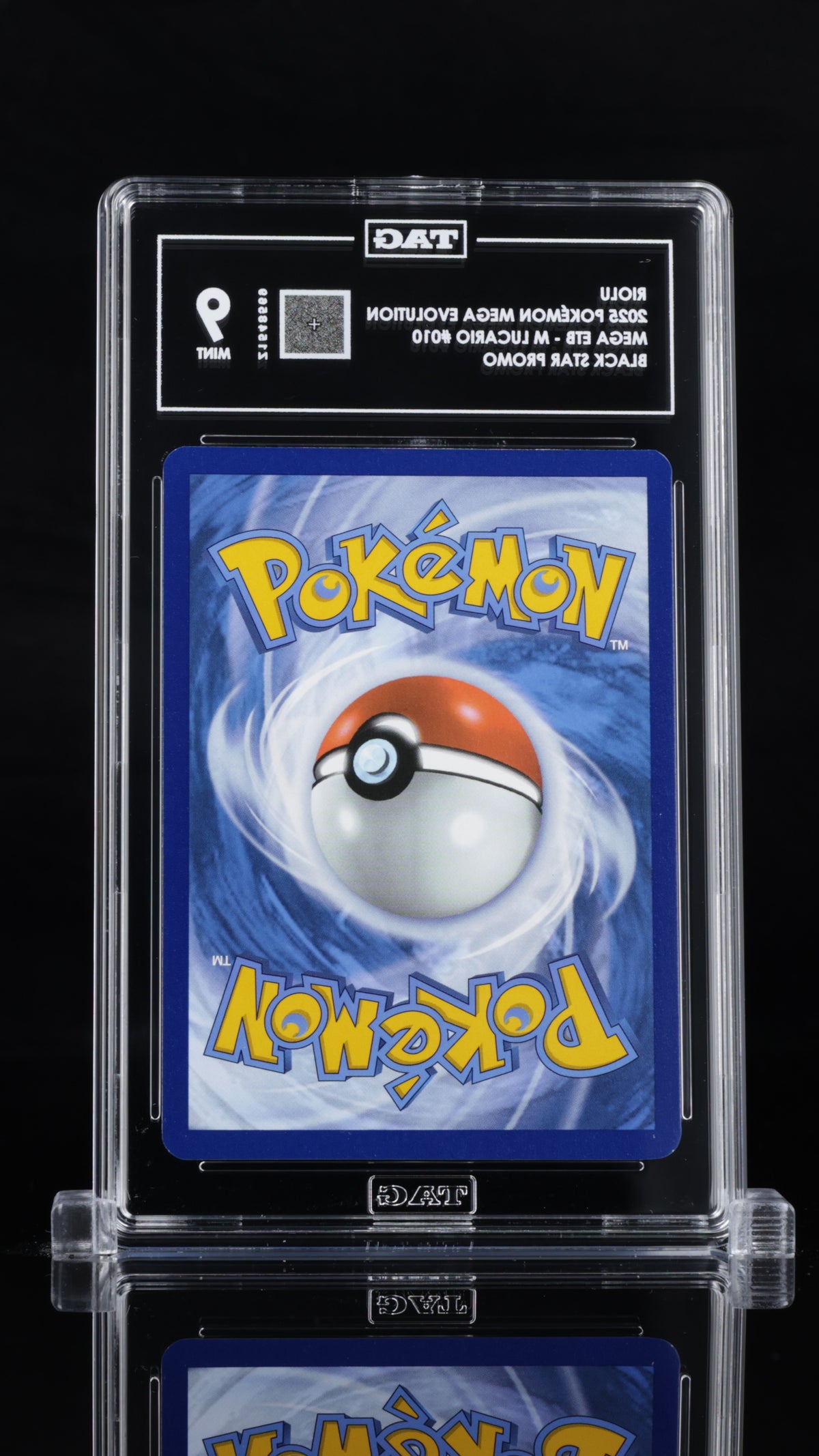 Riolu Holo 2025 Pokémon Mega Evolution Black Star Promos TAG 9 MINT