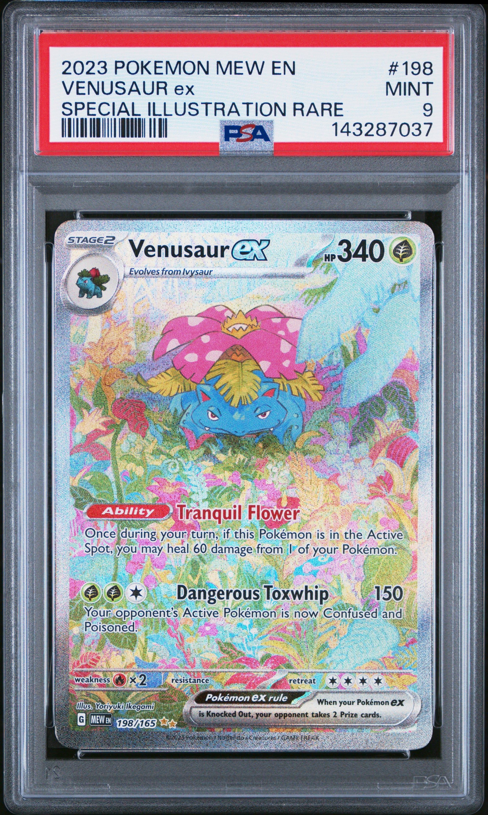 Venusaur Ex Special Illustration Rare Pokemon Mew En-151 198 NM PSA 9