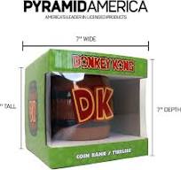 Donkey Kong Barrel Coin Ceramic Bank By Pyramid America New