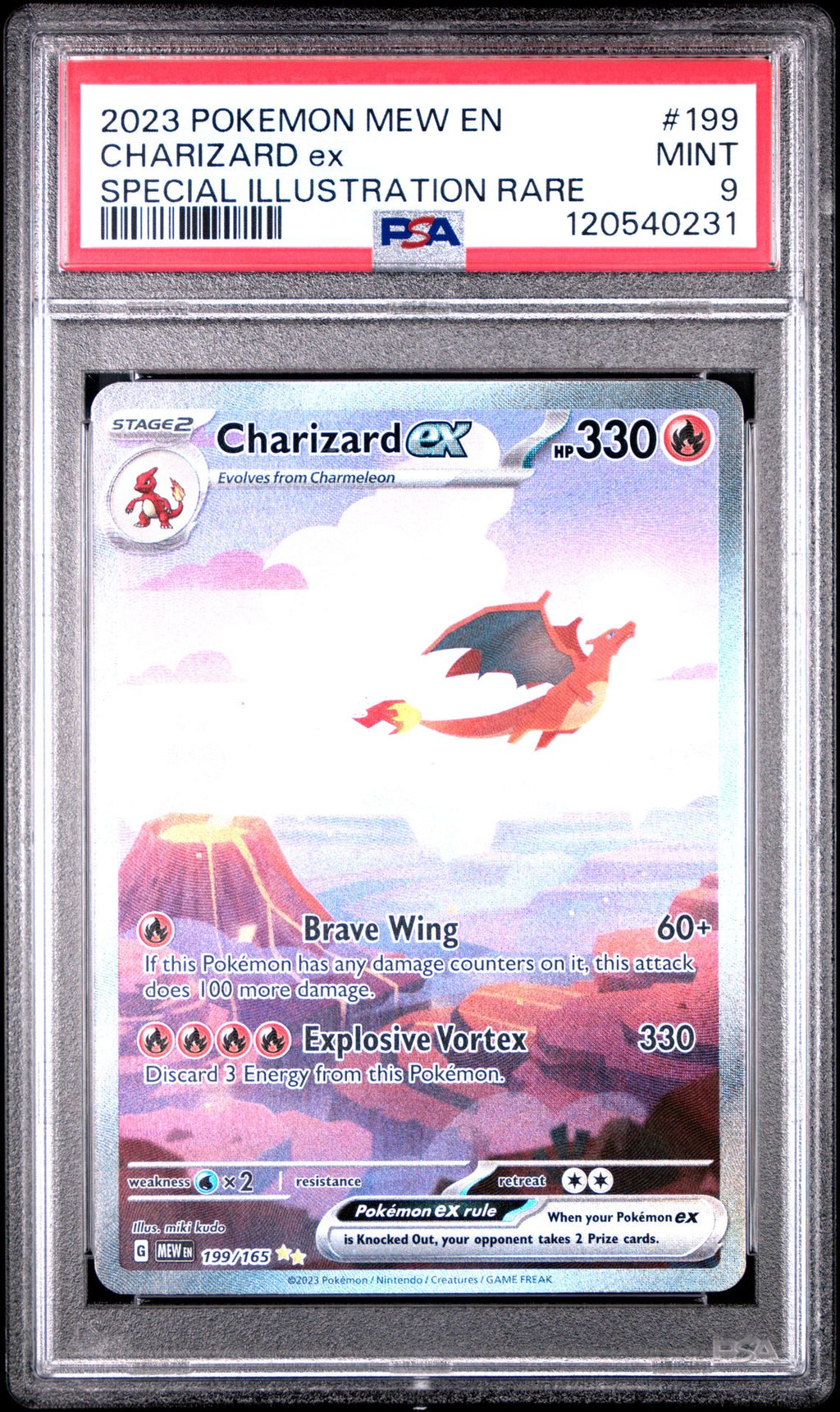 CHARIZARD ex SPECIAL ILLUSTRATION RARE 2023 POKEMON MEW EN-151 PSA MINT 9
