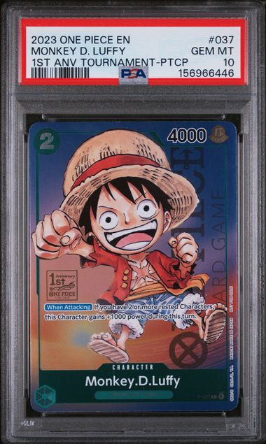 Monkey D. Luffy #037 2023 1st Anv. Tournament Participation PSA 10