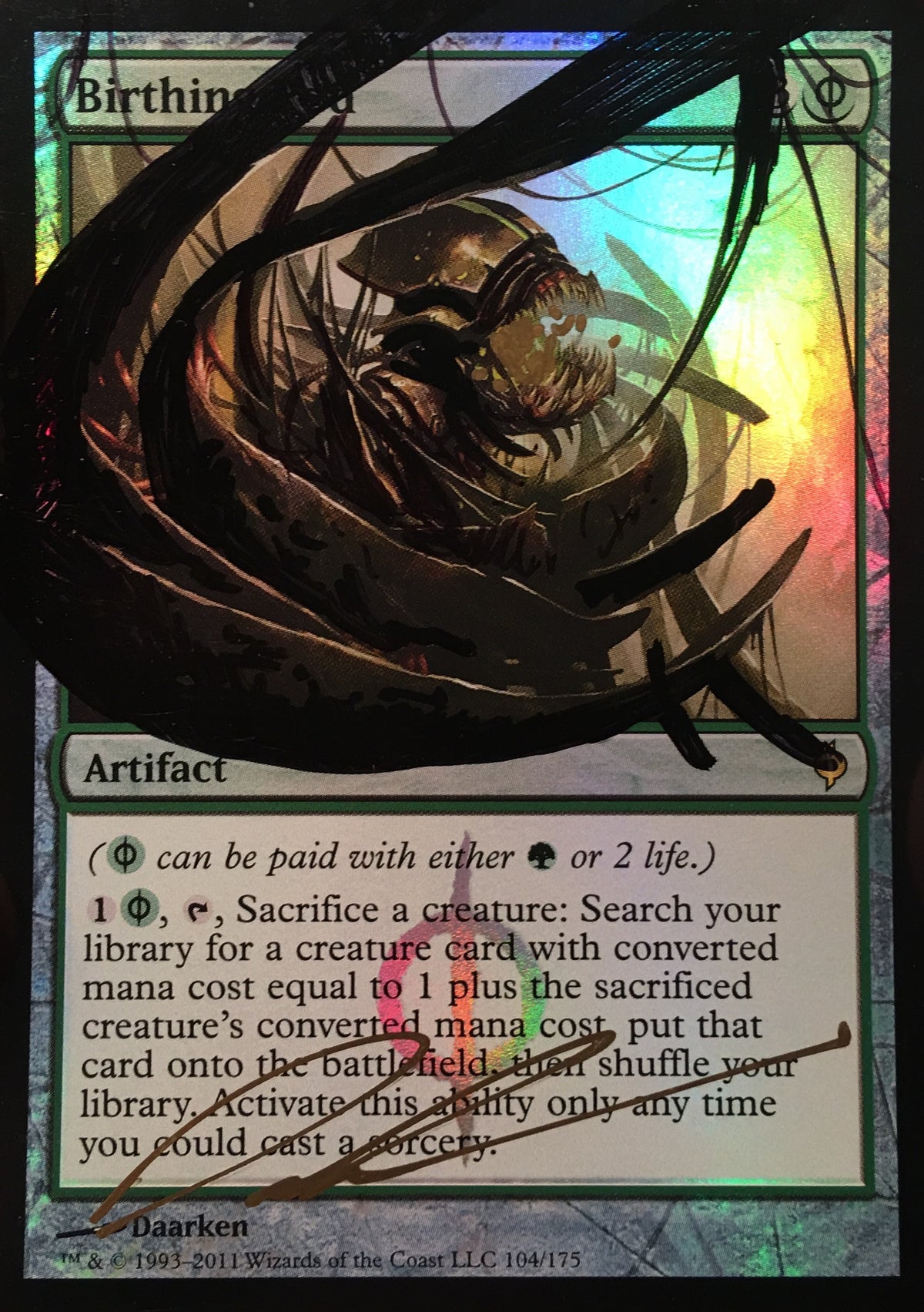 Birthing Pod Foil Signed
