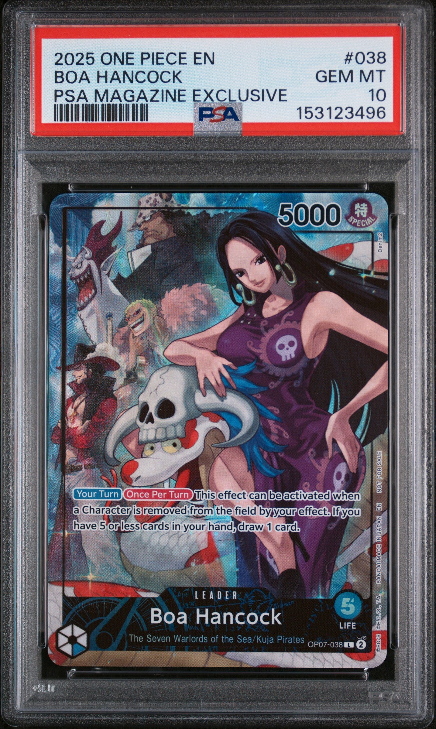 BOA HANCOCK PSA MAGAZINE EXCLUSIVE 2025 ONE PIECE PROMOS PSA GEM MT 10
