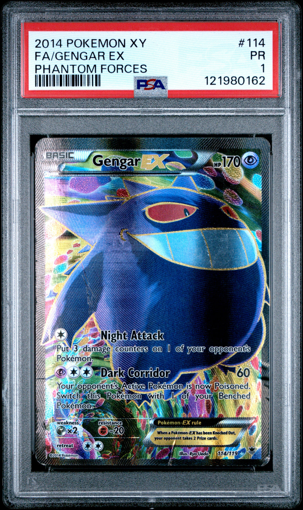 Fa/Gengar Ex Phantom Forces Pokemon Xy Phantom Forces 114 NM PSA 1