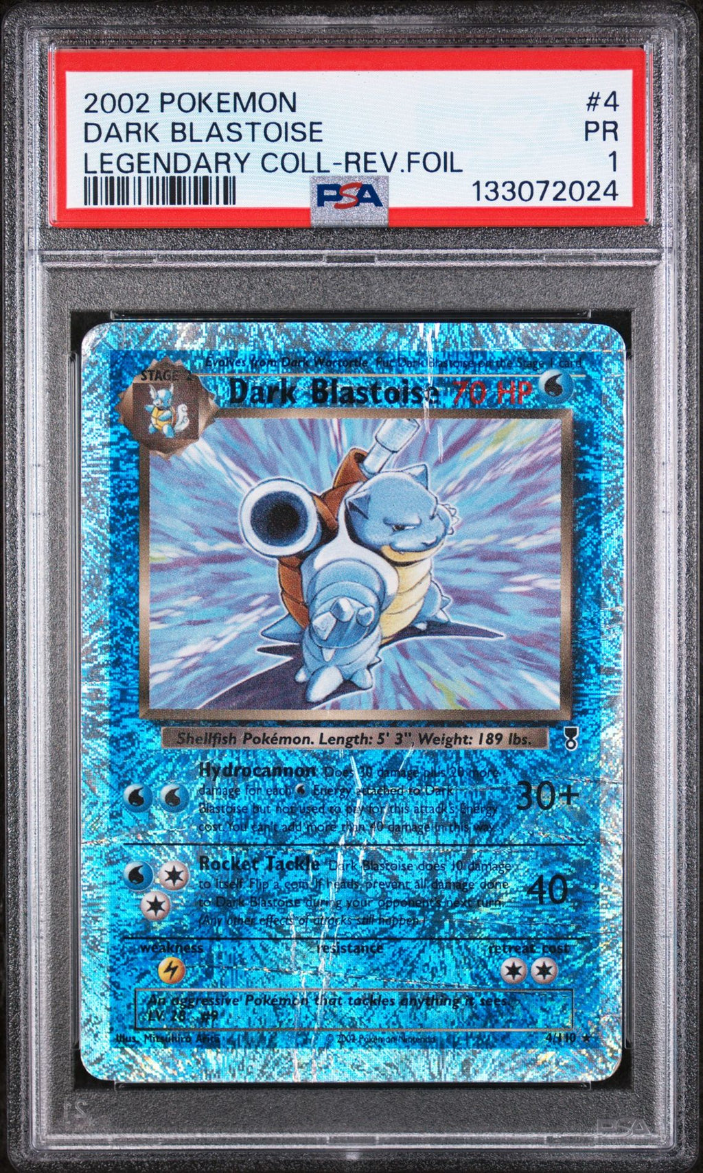 DARK BLASTOISE LEGENDARY COLL-REV.FOIL 2002 POKEMON LEGENDARY COLLECTION PSA PR 1