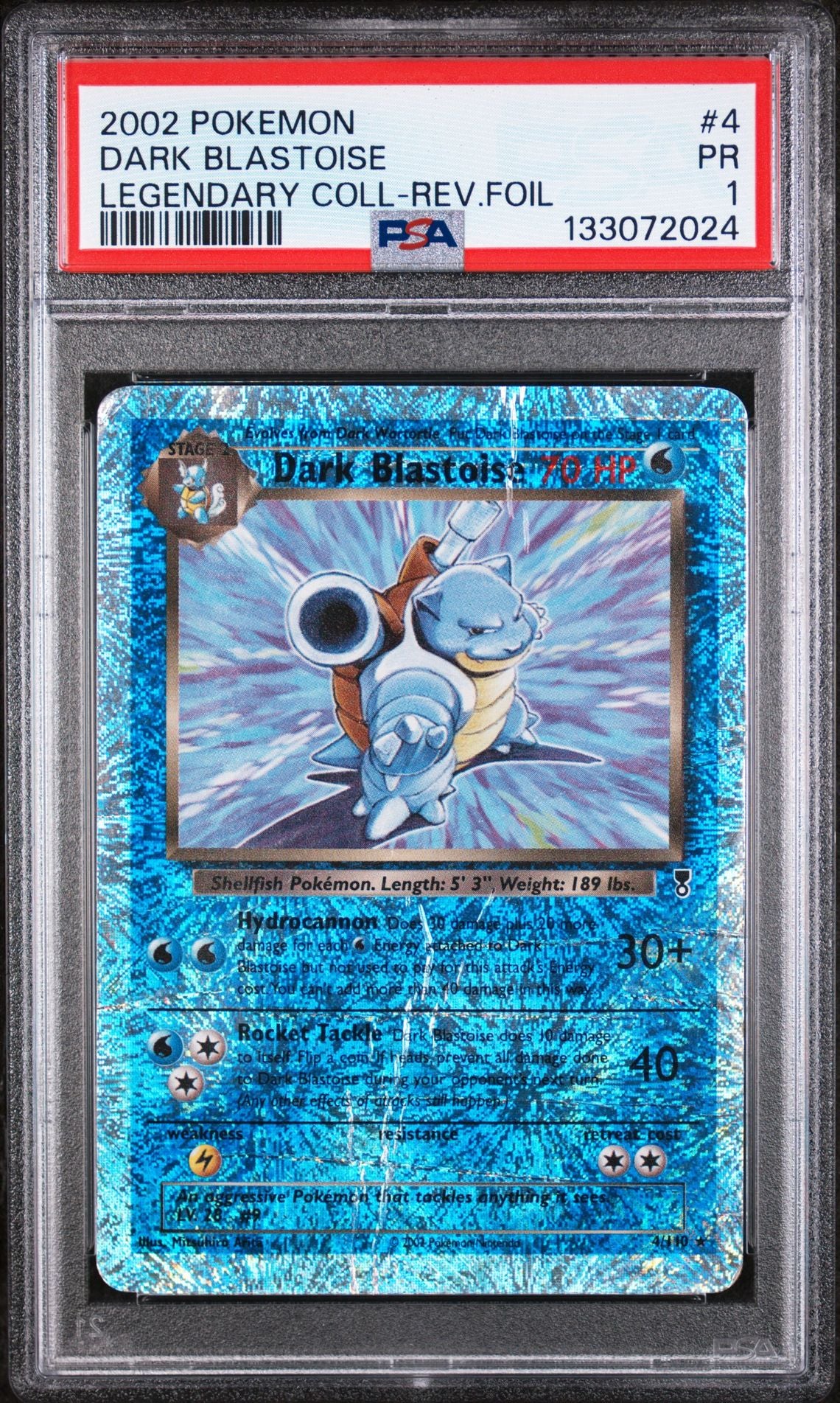 DARK BLASTOISE LEGENDARY COLL-REV.FOIL 2002 POKEMON LEGENDARY COLLECTION PSA PR 1
