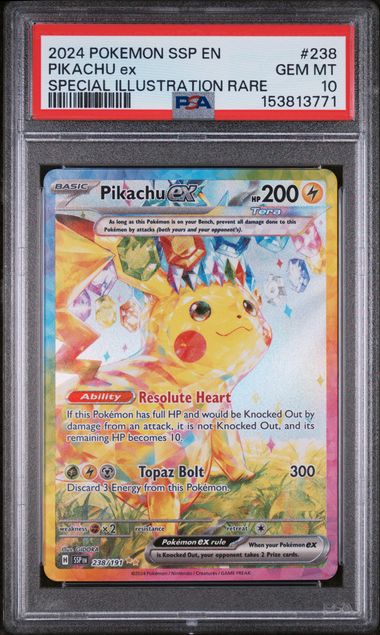 Pikachu EX Special Illustration Rare 2024 SURGING SPARKS PSA 10