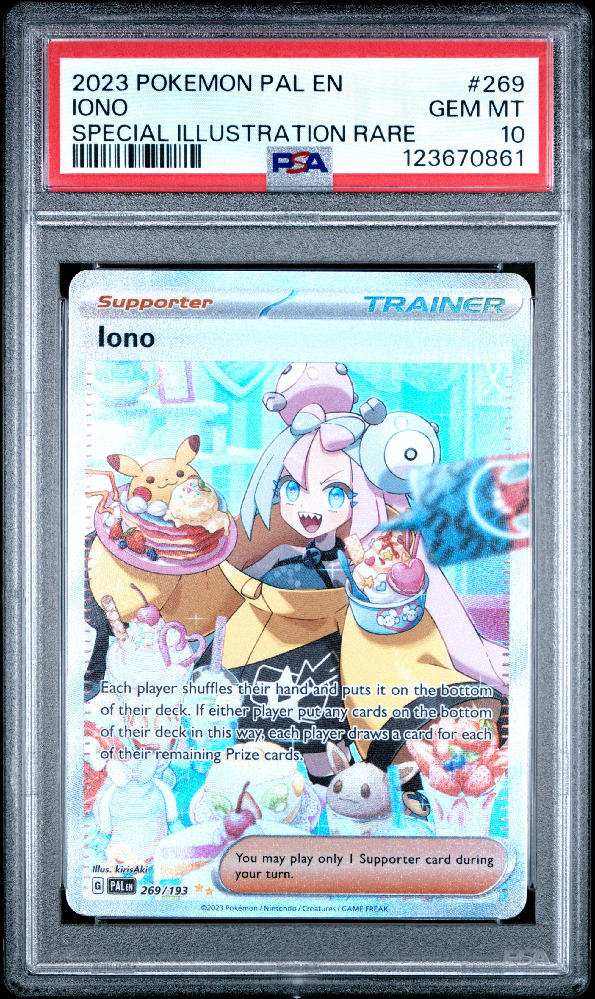 Iono Special Illustration Rare Pokemon Pal En-Paldea Evolved 269 NM PSA 10