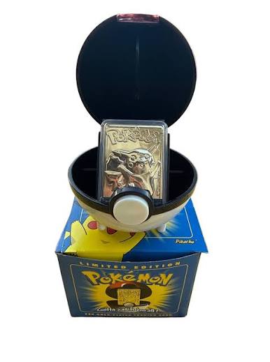 Pokémon 23K Gold-Plated Limited Edition Trading Card Pikachu Box