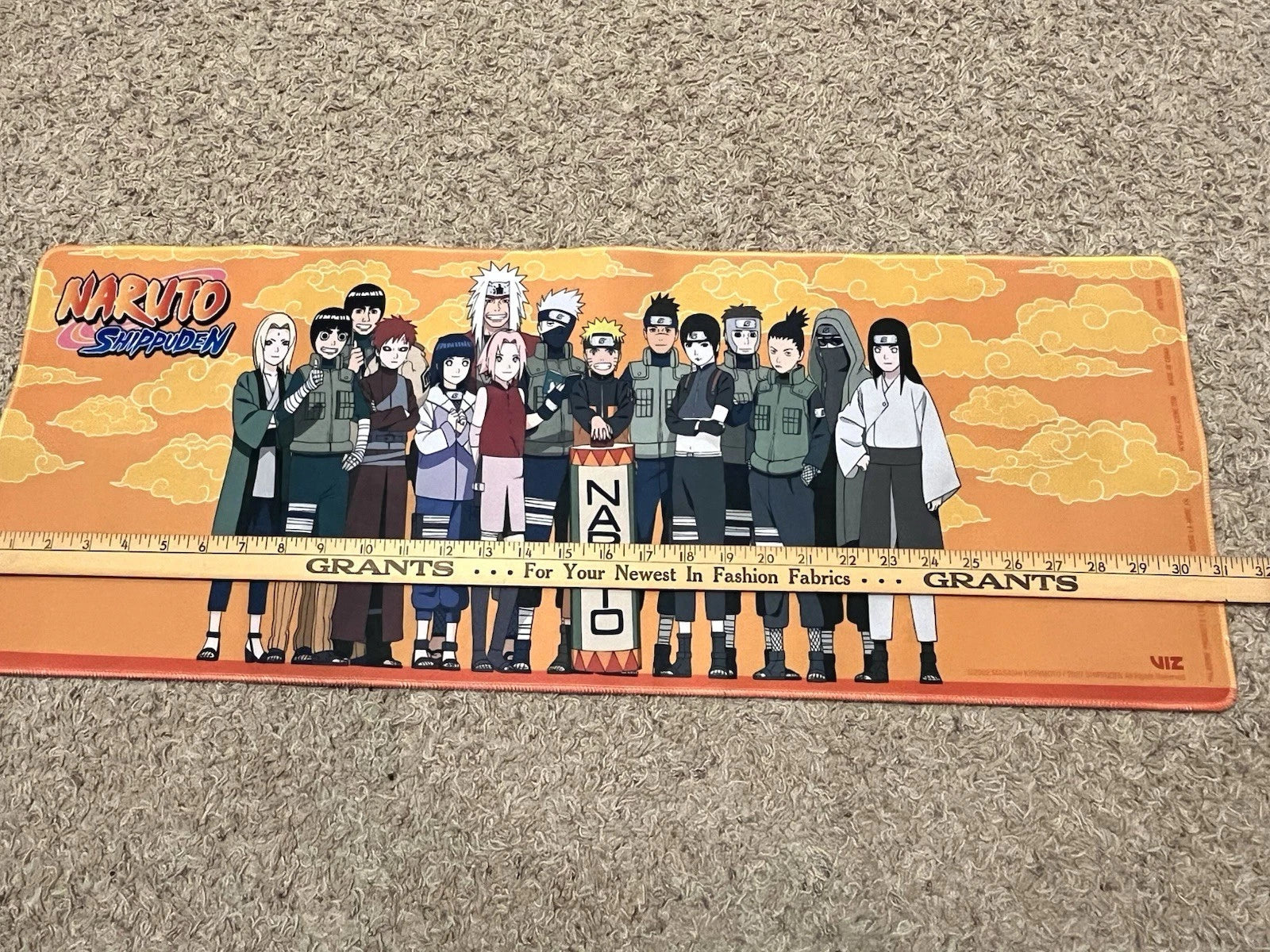 Naruto Shippuden Desk Keyboard Mouse Pad XL Paladone 31"×11" inches Unboxed