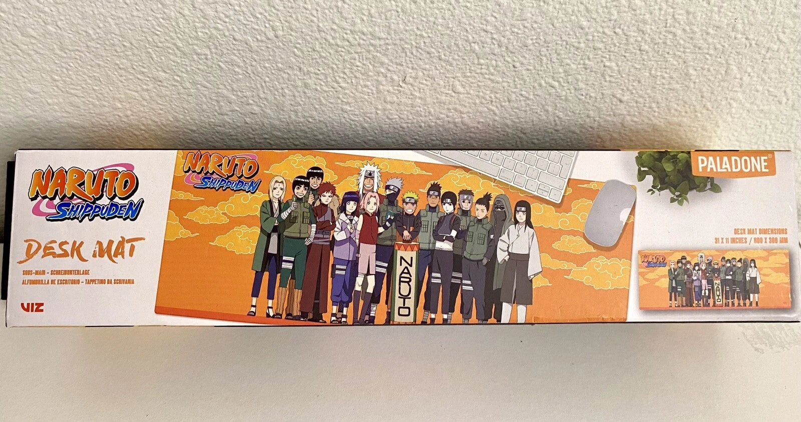 Naruto Shippuden Desk Keyboard Mouse Pad XL Paladone 31"×11" inches Unboxed