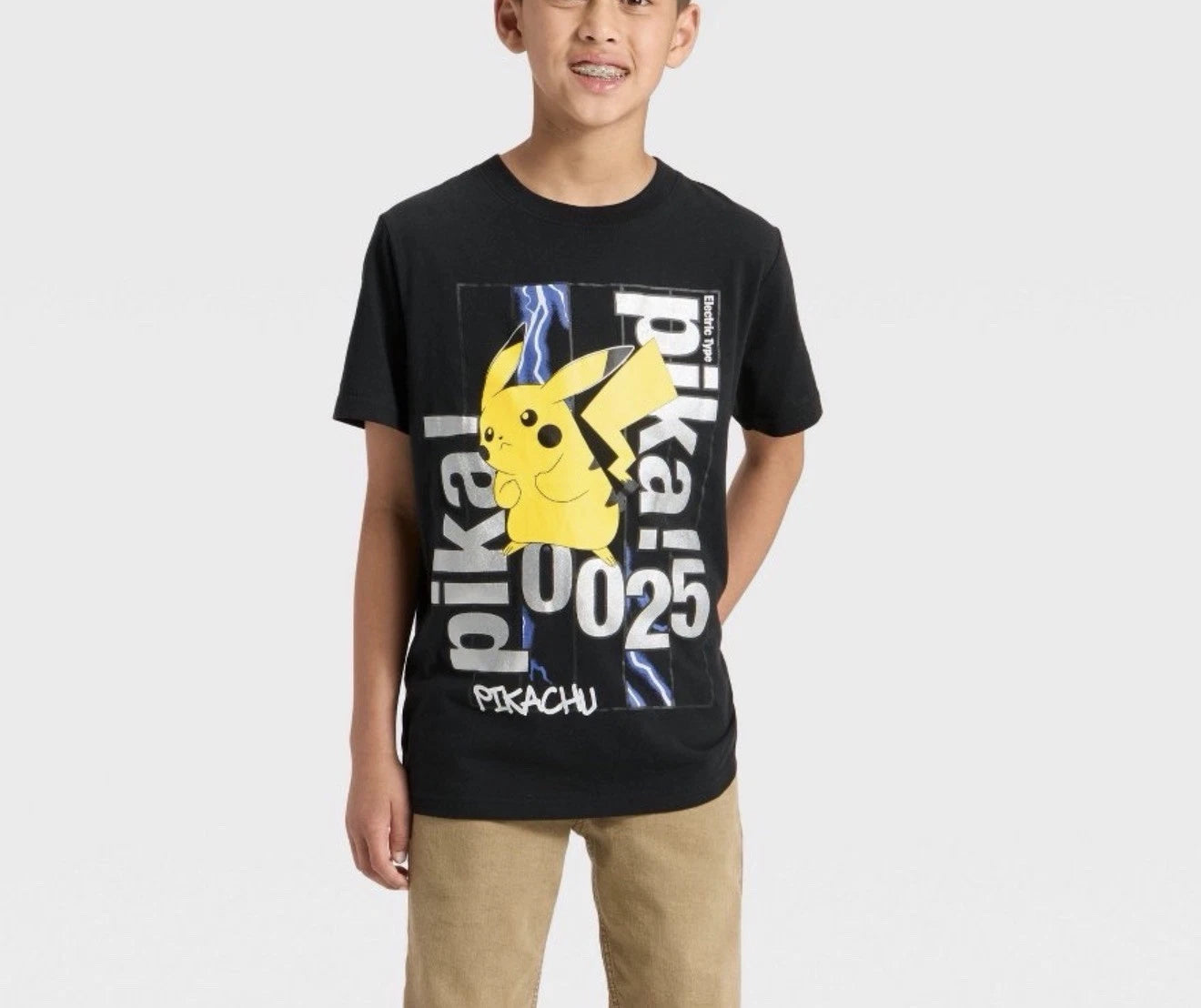 Boys' Pikachu Short Sleeve Graphic T-Shirt - Black