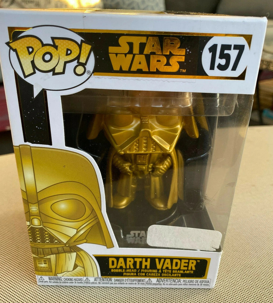 POP! Darth Vader Bobble Head Funko Gold Pop Vinyl Figure #157