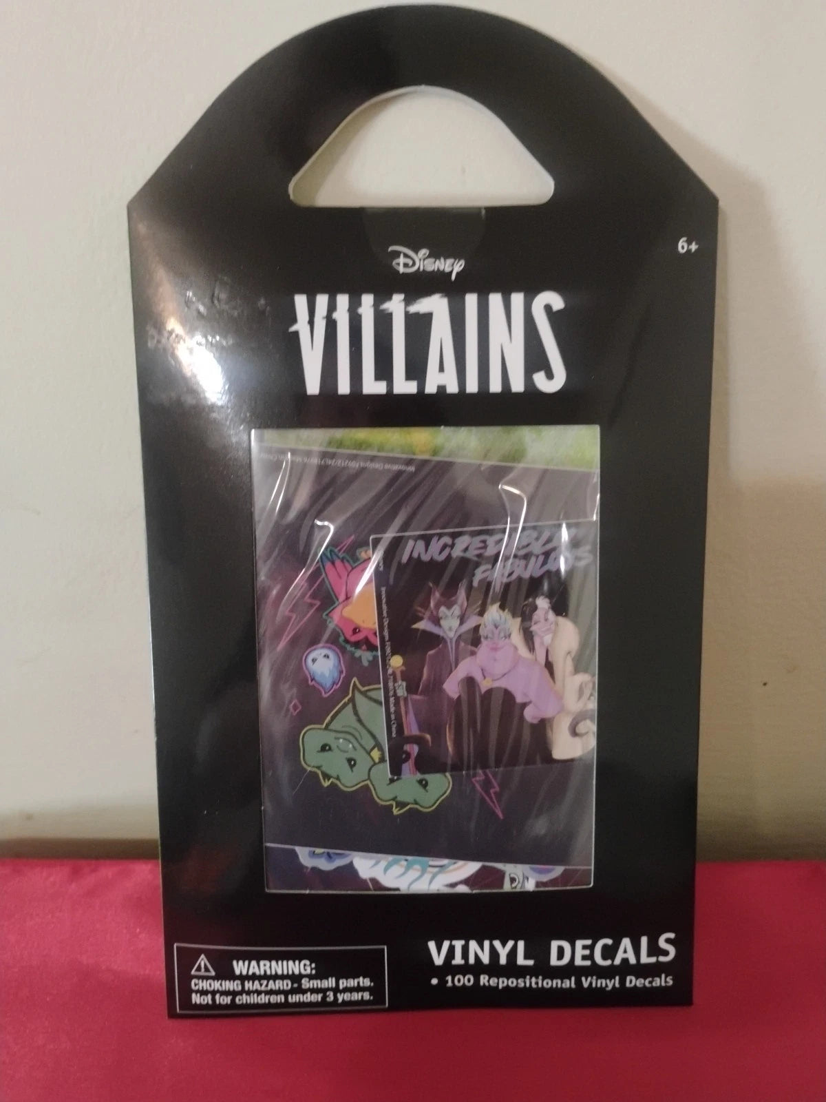 Disney Villains Vinyl Decals 100 Repositional Vinyl Decals - NEW