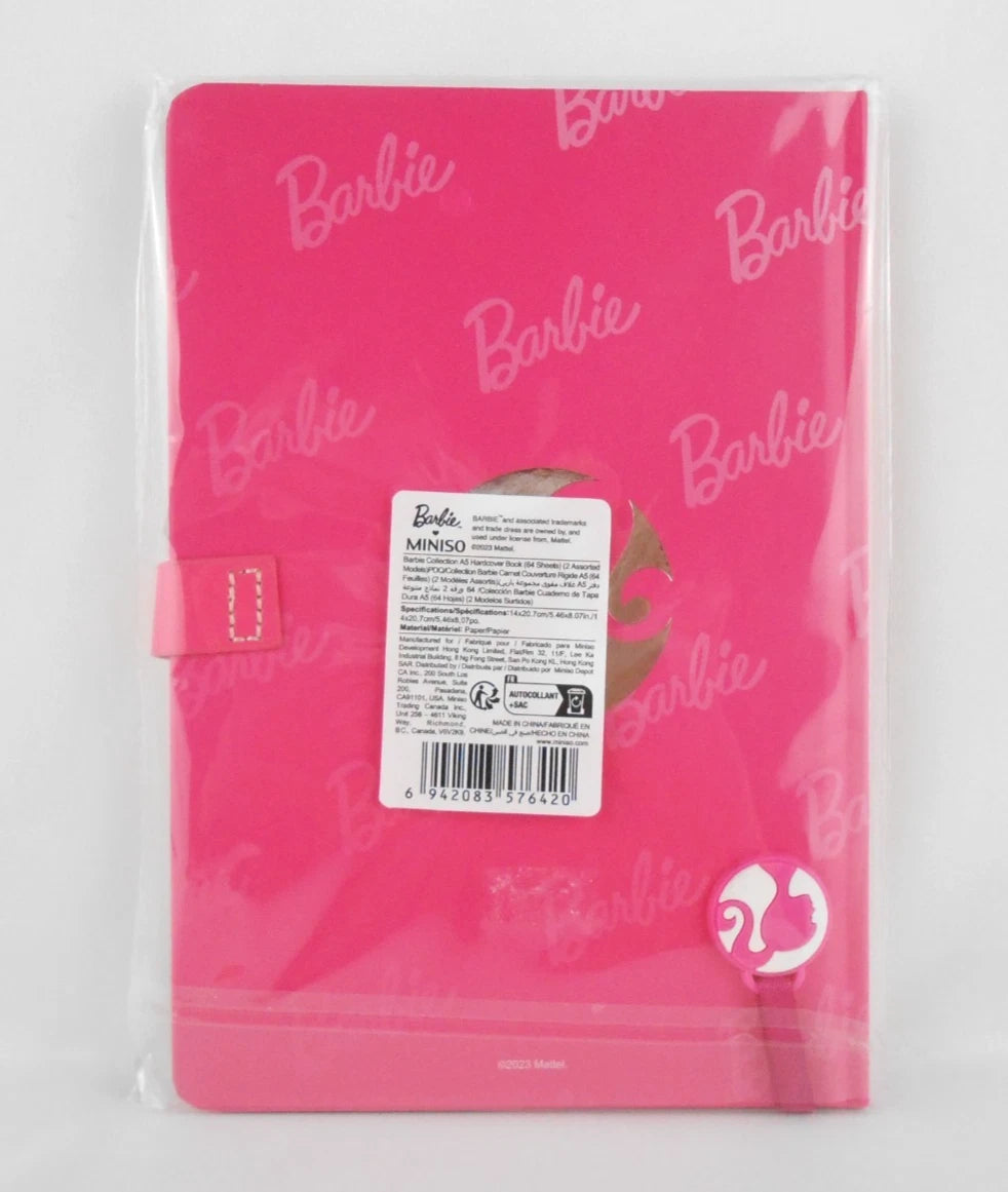 Barbie Collection Pink Logo Journal A5 Hardcover 64 Page New Mattel Miniso