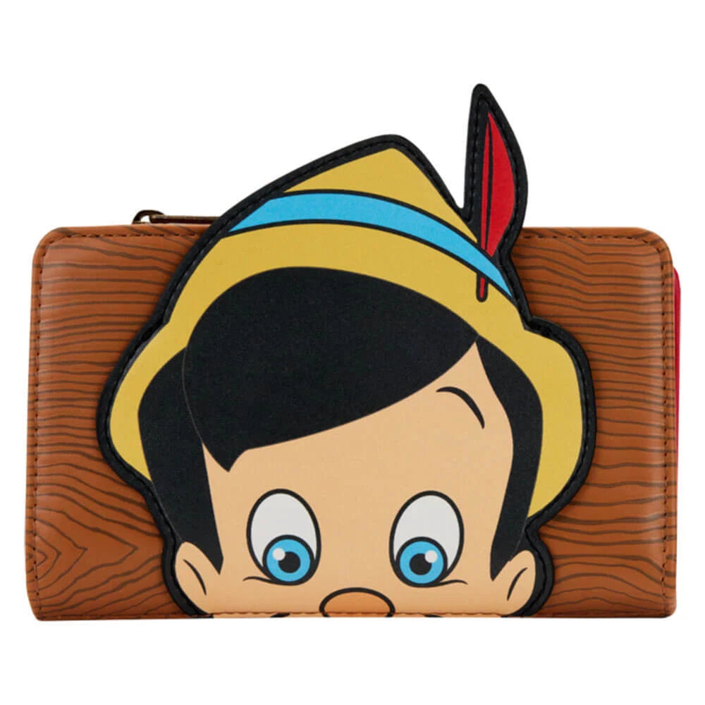 Pinocchio Pinocchio Peeking Flap Highly Collectible Faux Leather Purse (20x10cm)