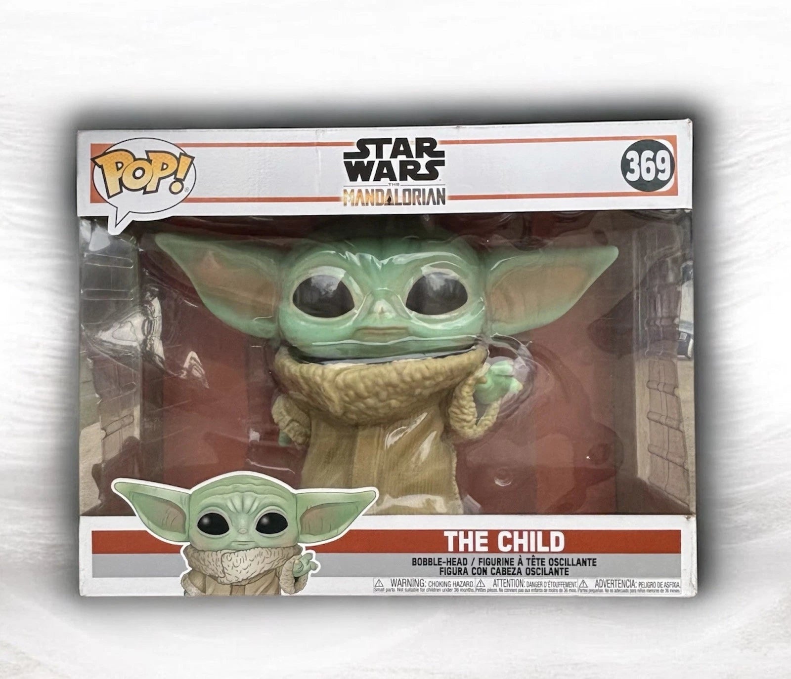 FUNKO POP STAR WARS THE MANDALORIAN THE CHILD #369 BABY YODA 10" SUPER SIZED