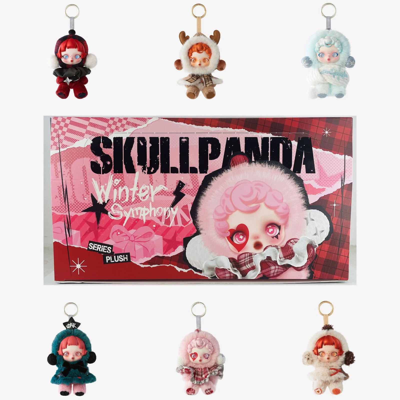 POP MART x SKULLPANDA Winter Symphony Series Confirmed Plush Figure Toys Dolls (6 Blind Boxes)