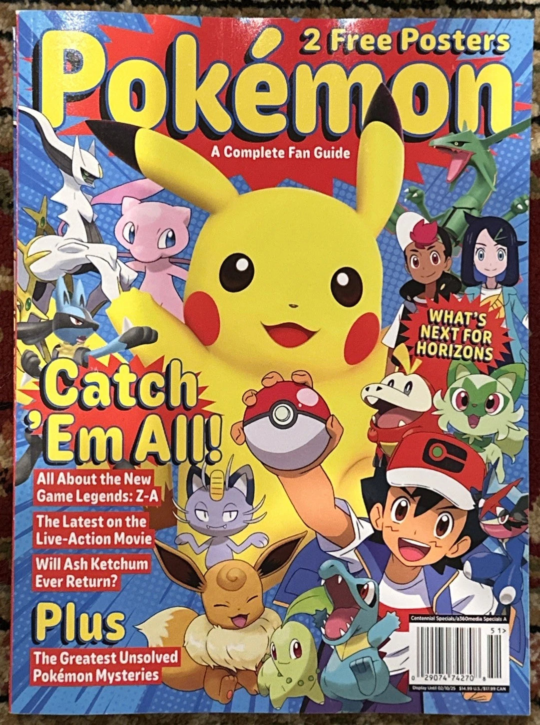 Pokemon Magazine Catch 'Em All! ~ Includes 2 Free Posters